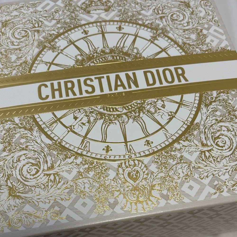 Christian Dior Gold & White Decorative Box